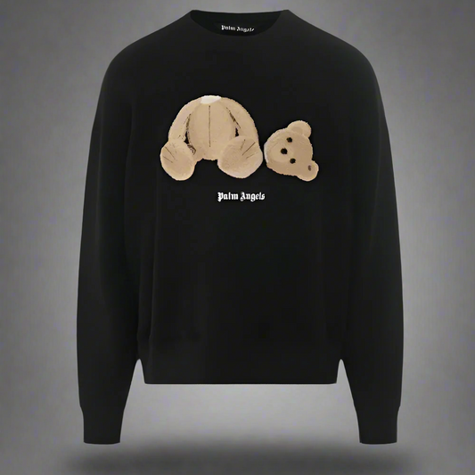 Palm Angels kill the bear logo black jumper